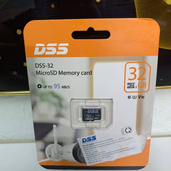 Thẻ Nhớ MicroSD DSS 32Gb Class 10 (Thẻ Chuyên Dụng Cho Camera, Điện Thoại) - Hàng Chính Hãng