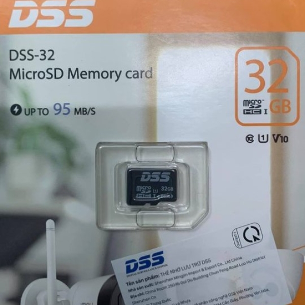 Thẻ Nhớ MicroSD DSS 32Gb Class 10 (Thẻ Chuyên Dụng Cho Camera, Điện Thoại) - Hàng Chính Hãng